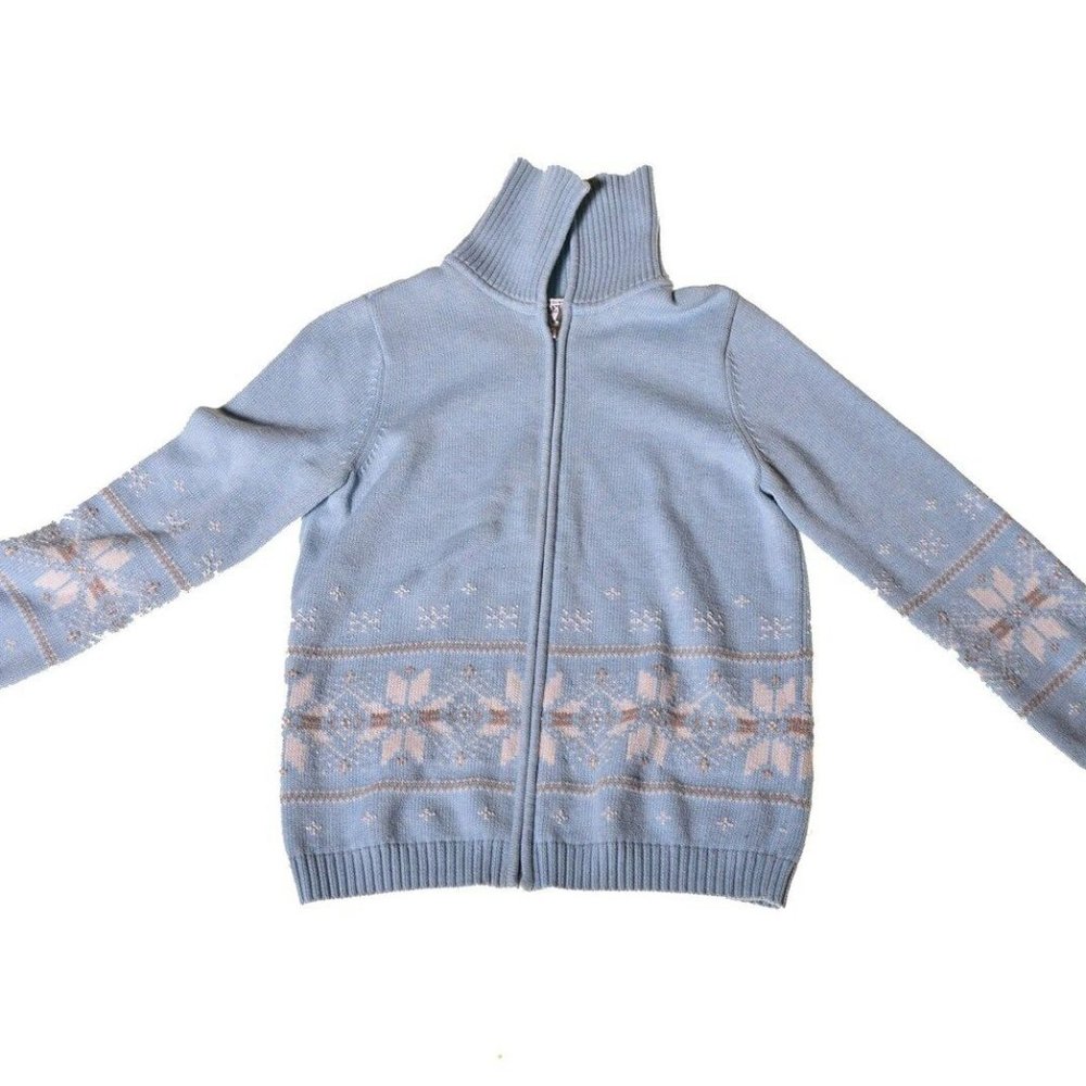 Women's Pendleton Wool Sweater Blue Snowflake